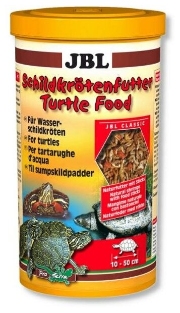 JBL Turtle food - Основной корм для водных черепах размером 10-50 см, 1 л (120 г) - фотография № 3