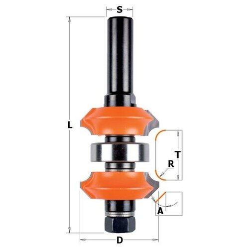 Фреза фасочная комбинированная R4.76/45 г Z2 S12 D38х31.75х100 900.623.11