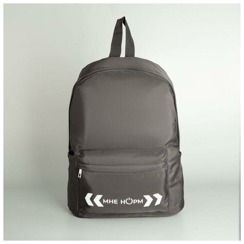 NAZAMOK Рюкзак текстильный со светоотражающей нашивкой, «Мне норм», 42 х 30 х 12см
