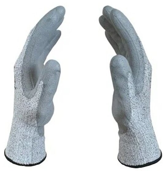 Перчатки для защиты от порезов DY110DG-PU-10, размер 10 SCAFFA (HPPE) - фотография № 3