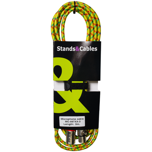 кабель 3 5мм 3 5мм aux в тканевой оплетке Кабель аудио 1xXLR - 1xXLR Stands&Cables MC-087XX-3 3.0m