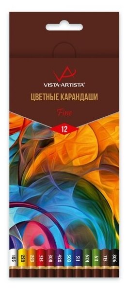 Vista-Artista Набор цветных карандашей "Fine" 12 цв. sela25