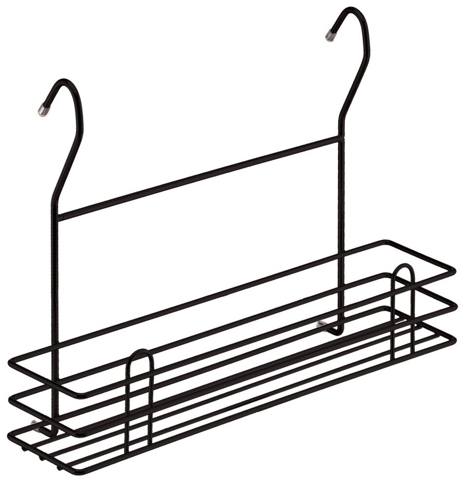 Полка для специй тип-2, Д355 Ш110 В250, черный матовый