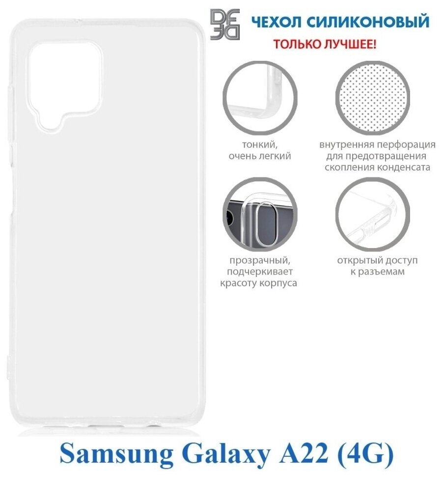 Силиконовый чехол для телефона Samsung Galaxy A22 4G смартфона Самсунг Галакси A22 4G