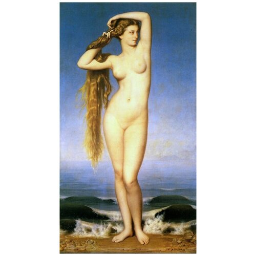 Репродукция на холсте Рождение Венеры (The Birth of Venus) №1 Амори-Дюваль Эжен-Эммануэль 30см. x 55см.