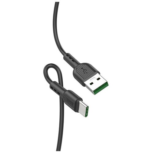 кабель usb type c hoco x33 5a черный Кабель USB HOCO X33, USB - Type-C, 5A, 1 м, черный