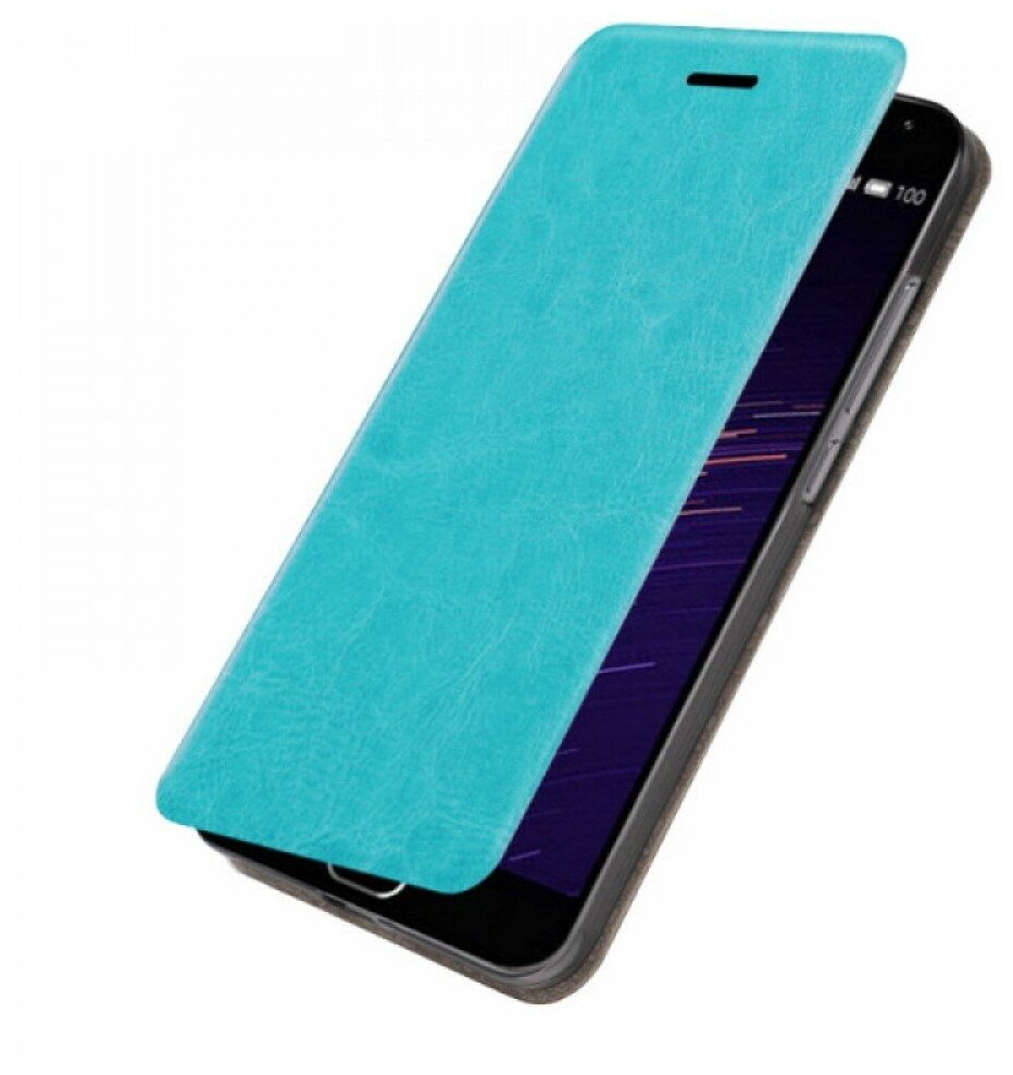 Чехол-книжка MyPads для Samsung Galaxy A51 SM-A515F (2020) водоотталкивающий с мульти-подставкой на жесткой металлической основе бирюзовый