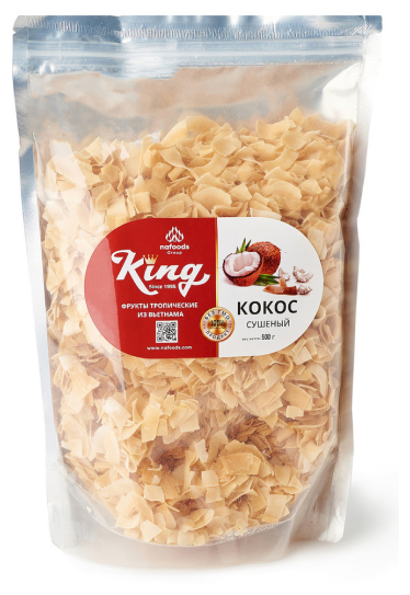 Сушеные кокосовые чипсы King Nafoods Пачка 500 гр