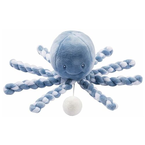 Игрушка мягкая Nattou Musical Soft toy Lapidou Octopus blue infinity/light blue музыкальная 877589