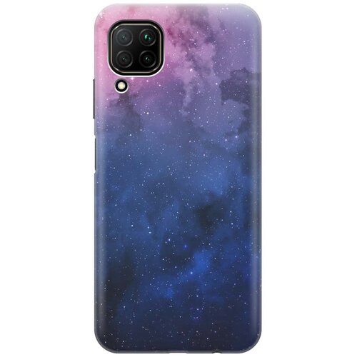 фото Ультратонкий силиконовый чехол-накладка для huawei p40 lite с принтом "звездное зарево" gosso