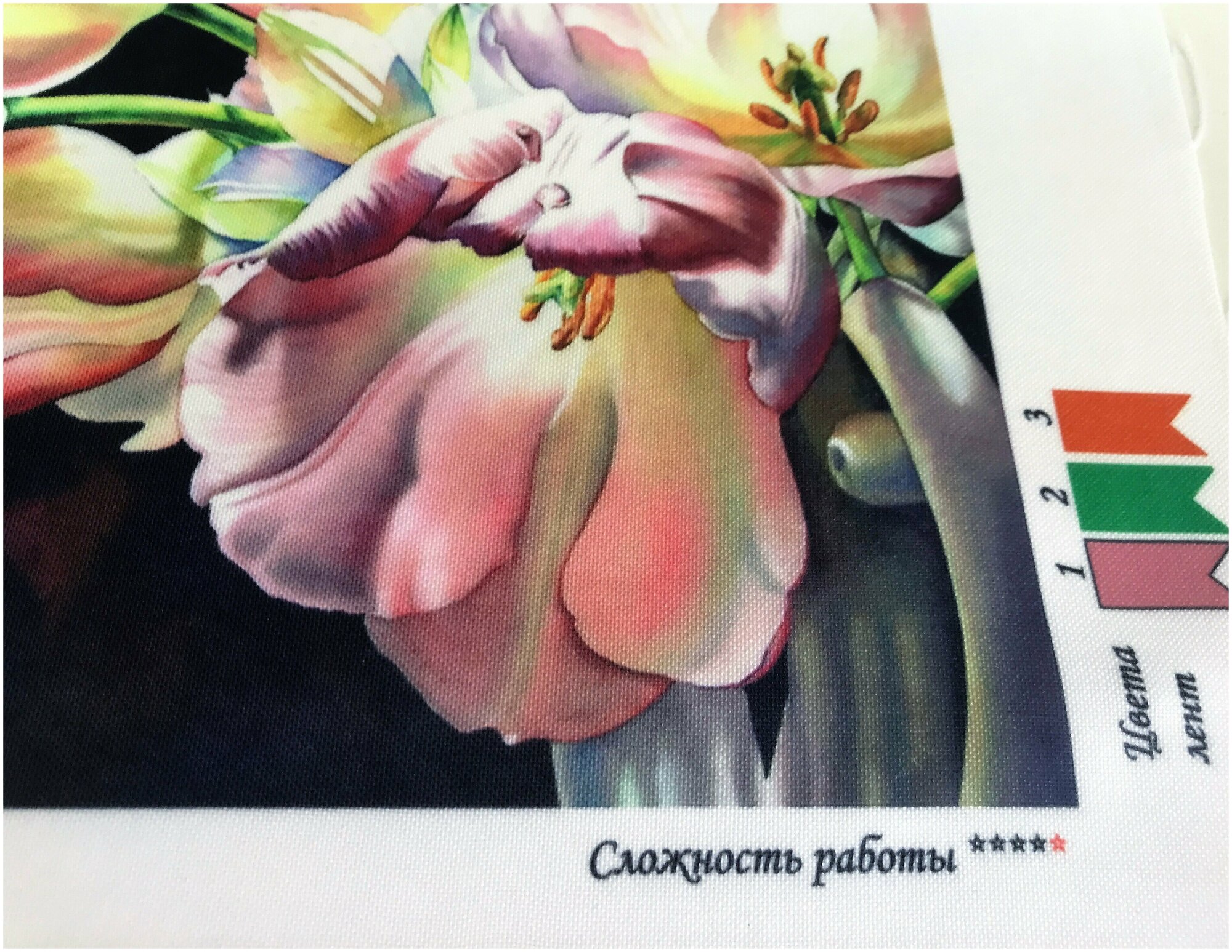 КЛ 4046 Розовые тюльпаны - схема (Каролинка) - фото №3