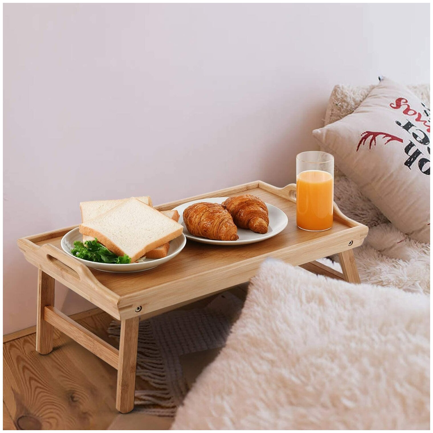 Столик для завтрака Kitchen Muse KM-BT-500, поднос-столик, поднос декоративный