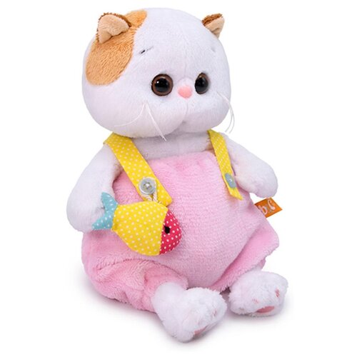 фото Мягкая игрушка basik&co кошка ли-ли baby в меховом комбинезоне 20 см 20 см