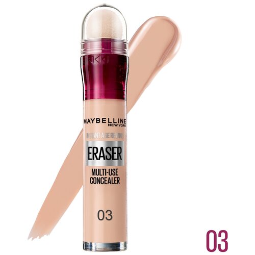 Maybelline New York Консилер The Eraser Eye, оттенок 03, Натурально-бежевый