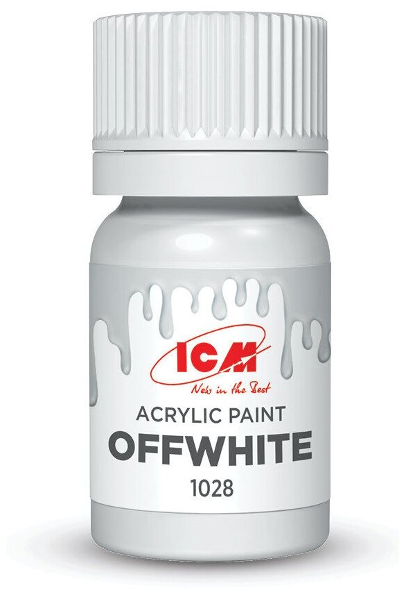 ICM Краска акриловая, Грязно-белый (Offwhite), 12 мл, C1028