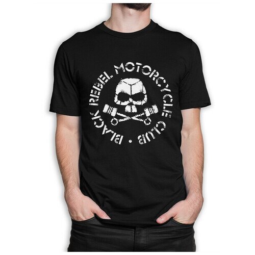 Футболка Design Heroes Black Rebel Motorcycle Club Мужская Черная 2XL