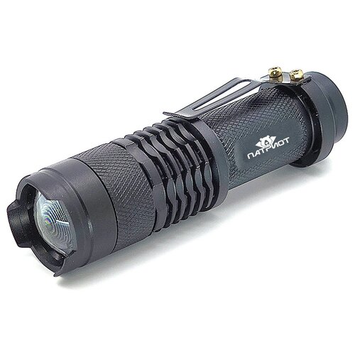 фото Фонарь ручной патриот pt-flr02 (1led светодиод, металл, функция zoom, питание 14500)