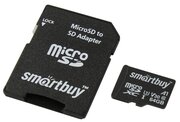 Карта памяти 64Gb - SmartBuy MicroSDHC U3 SB64GBSDU1A-AD