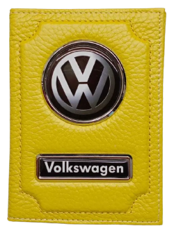 Обложка для автодокументов VOLKSWAGEN 1-6-704, желтый