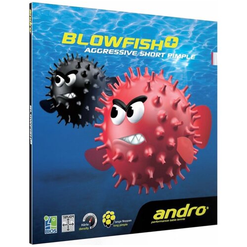 Andro Накладка ANDRO Blowfish Plus (Красный, 1,8)