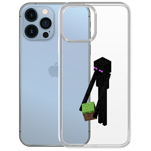 Чехол-накладка Krutoff Clear Case Эндермен для iPhone 13 чехол накладка krutoff clear case minecraft эндермен для honor magic 5 lite