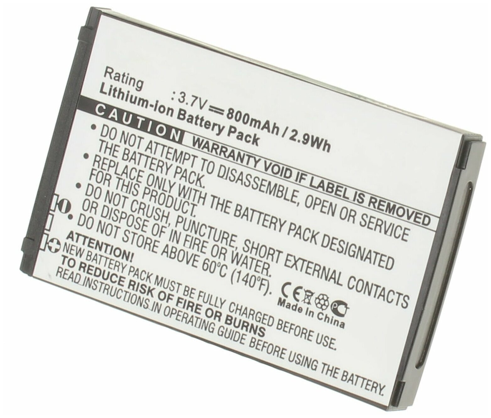 Аккумулятор iBatt iB-U2-M523 800mAh для ZTE X763, A37, F870, C370, X850 (Racer), U526, X771, C170, C172, C190, C360, C361, C362,