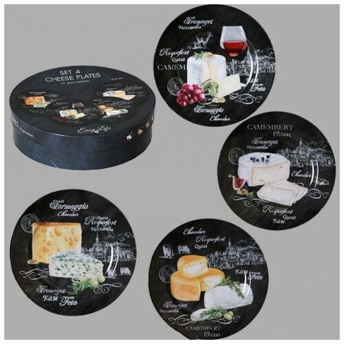 фото Набор из 4 тарелок для сыра мир сыров easy life
