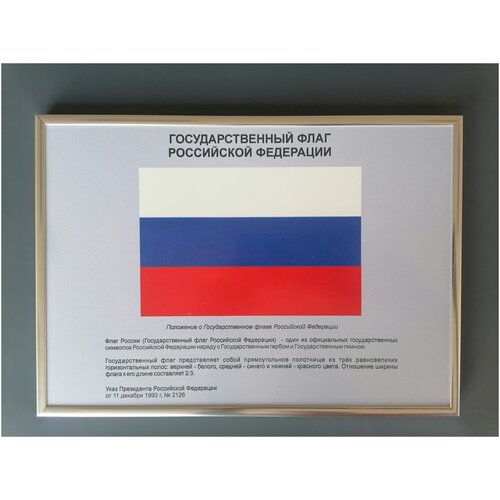 Государственный флаг Российской Федерации / Табличка / Плакат / Информационный стенд