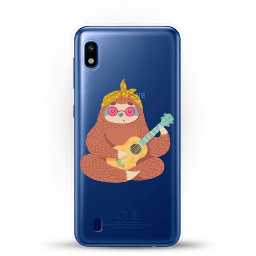 фото Силиконовый чехол лама с гитарой на samsung galaxy a10 andy & paul