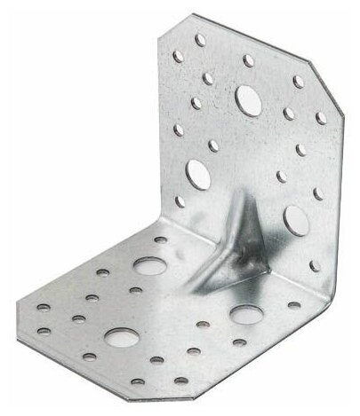 фото Уголок крепежный усиленный 90х100х100 мм С 2.0 мм белый цинк STARFIX (SMP-45798-1)