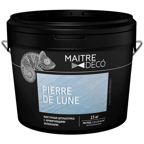 Декоративное покрытие Maitre Deco штукатурка Pierre De Lune, белый, 15 кг