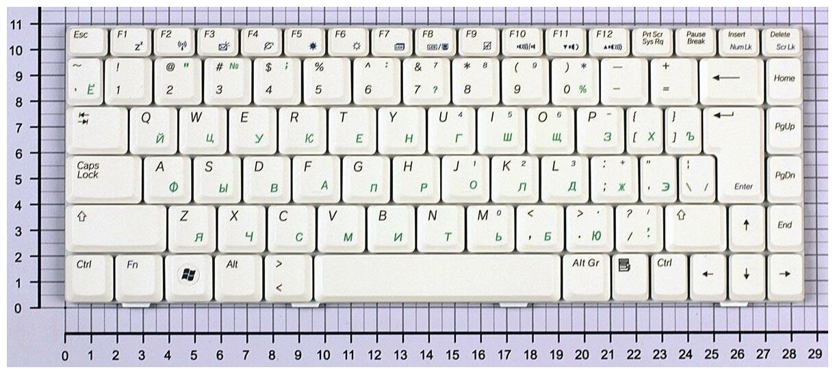 Клавиатура для ноутбука Asus W7SG русская белая