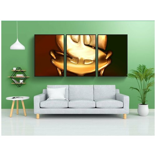 фото Набор модулных постеров для интерьера "расслабляться, денежный знак, доллар" 60x90 см. в тубусе, без рамки lotsprints