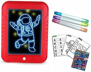 Планшет для рисования светом детский Magic Pad Magic SketchPad красный