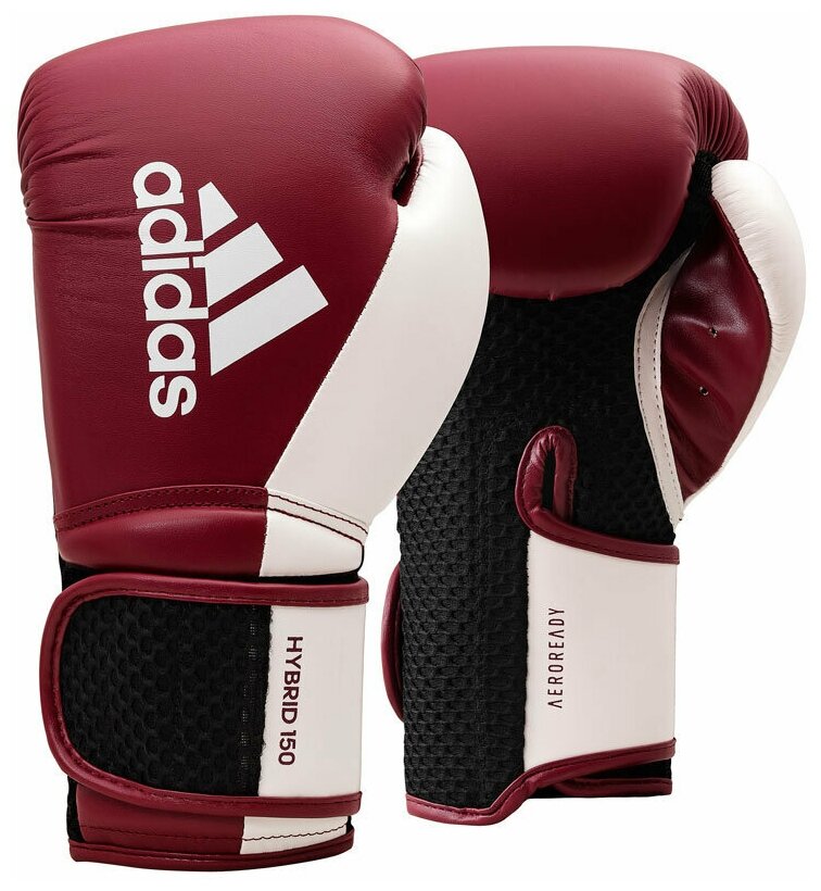 Перчатки боксерские Hybrid 150 бордово-белые (вес 8 унций)