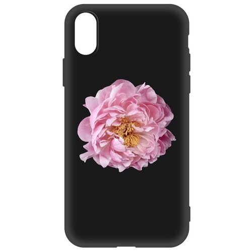 Чехол-накладка Krutoff Soft Case Женский день - Розовый пион для Apple iPhone X/ Xs черный чехол накладка krutoff soft case кроссовки мужские уличный стиль для iphone x xs черный