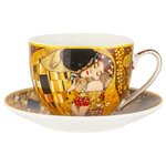 Чашка с блюдцем Поцелуй (Г.Климт), 0,26 л - изображение