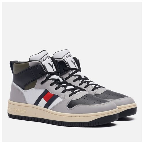 фото Мужские кроссовки tommy jeans high-top cupsole leather basketball trainers