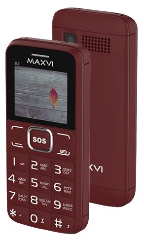 Мобильный телефон Maxvi B2 Wine Red