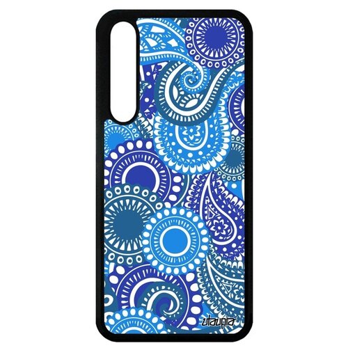 фото Защитный чехол на смартфон // huawei p20 pro // "кружевной узор" цветы плетение, utaupia, голубой