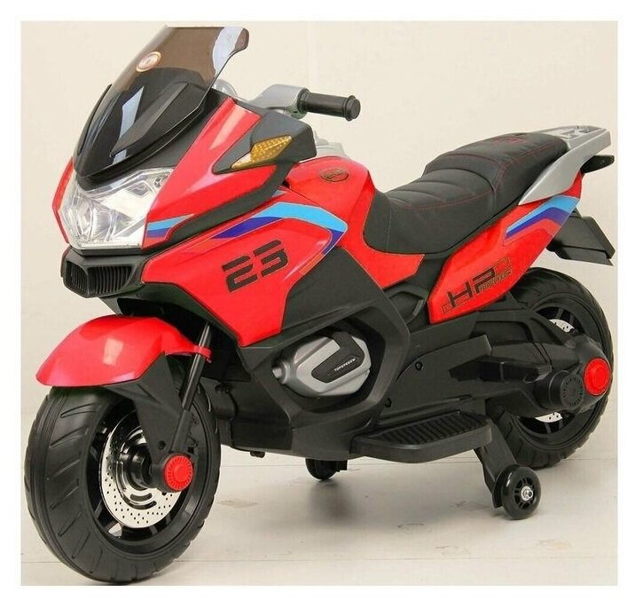 Детский электромобиль-мотоцикл RiverToys H222HH красный