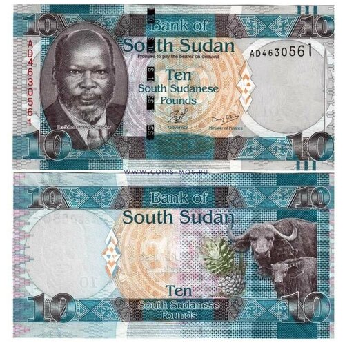 Судан Южный 10 фунтов 2011 г «Африканский буйвол» UNC южный судан 10 фунтов 2011 unc pick 7