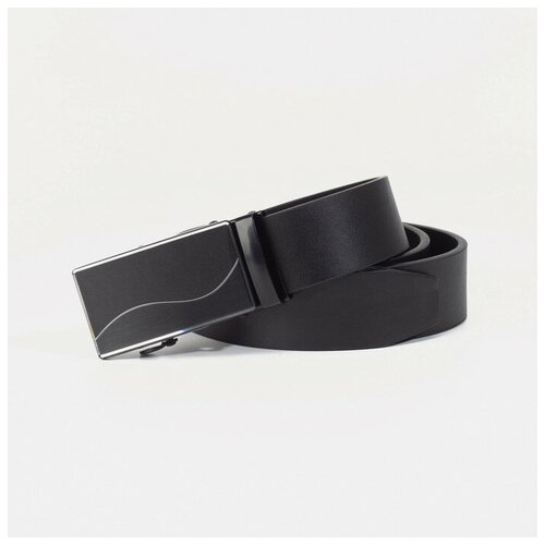 фото Ремень, ширина 3,5 см, автомат, цвет чёрный store-m