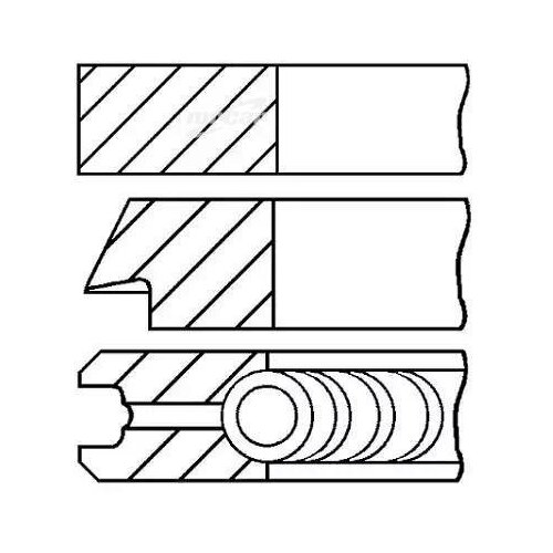 GOETZE 0843220000 Комплект поршневых колец для 1 цилиндра