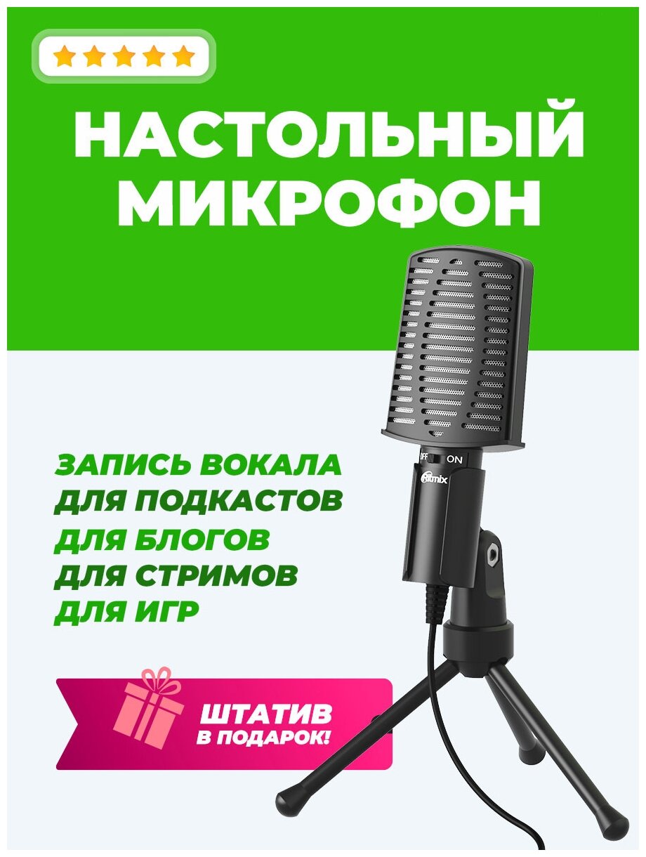 Микрофон проводной Ritmix RDM-126