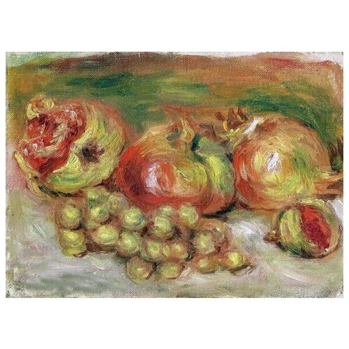 Репродукция на холсте Гранаты и виноград №1 Ренуар Пьер 69см. x 50см.