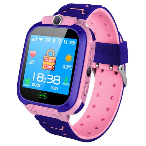 Умные детские часы с GPS / LBS трекингом, поддержкой звонков и кнопкой SOS, Розовый / Синий