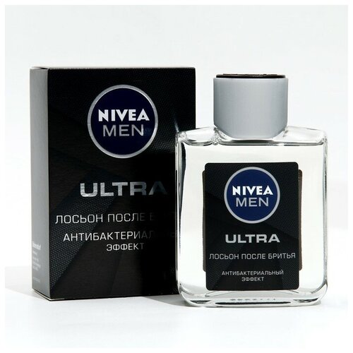 Антибактериальный лосьон после бритья Nivea for Men Ultra, 100 мл лосьон nivea нивея после бритья men ultra антибактериальный эффект 100 мл