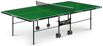 Теннисный стол Start Line Game Outdoor зеленый, всепогодный, с встроенной сеткой