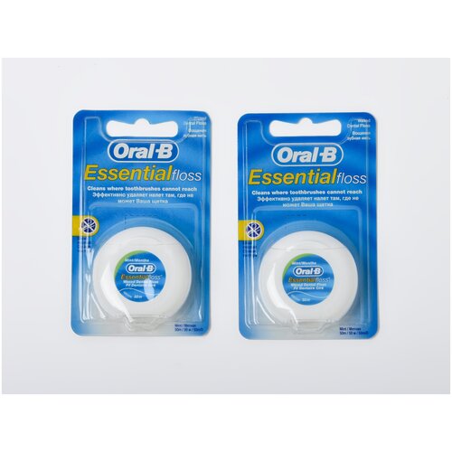 Oral-B Essential floss зубная нить 50 метров, 2 шт.